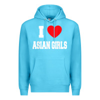 Ocean Blue i love asian girls t shirt Premium Hoodie - linhVisuals