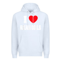 White i love asian girls t shirt Premium Hoodie - linhVisuals