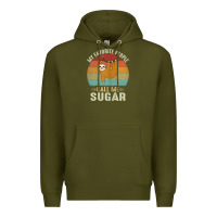 Army Green womens my favorite people call me sugar cute sloth lover grandma Premium Hoodie - linhVisuals