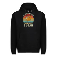 Black womens my favorite people call me sugar cute sloth lover grandma Premium Hoodie - linhVisuals