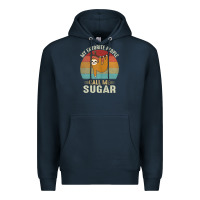 Navy womens my favorite people call me sugar cute sloth lover grandma Premium Hoodie - linhVisuals