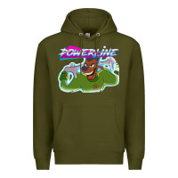 Army Green powerline Premium Hoodie - linhVisuals