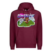 Burgundy powerline Premium Hoodie - linhVisuals