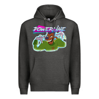 Charcoal Heather powerline Premium Hoodie - linhVisuals