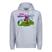 Heather Grey powerline Premium Hoodie - linhVisuals