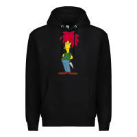 Black simpson Premium Hoodie - linhVisuals