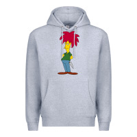 Heather Grey simpson Premium Hoodie - linhVisuals