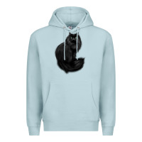 Blue Mist black cat Premium Hoodie - linhVisuals