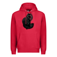 Cardinal black cat Premium Hoodie - linhVisuals