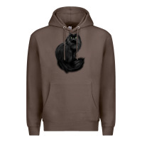 Coffee black cat Premium Hoodie - linhVisuals