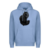 Colony Blue black cat Premium Hoodie - linhVisuals