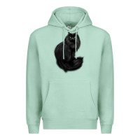 Seafoam black cat Premium Hoodie - linhVisuals