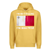 Antique Gold i'm not yelling i'm maltese shirt  malta flag t shirt Premium Hoodie - linhVisuals