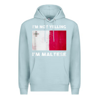 Blue Mist i'm not yelling i'm maltese shirt  malta flag t shirt Premium Hoodie - linhVisuals