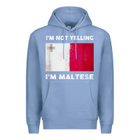 Colony Blue i'm not yelling i'm maltese shirt  malta flag t shirt Premium Hoodie - linhVisuals
