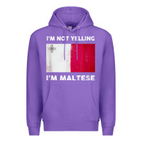 Purple i'm not yelling i'm maltese shirt  malta flag t shirt Premium Hoodie - linhVisuals