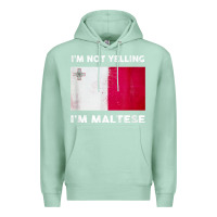 Seafoam i'm not yelling i'm maltese shirt  malta flag t shirt Premium Hoodie - linhVisuals