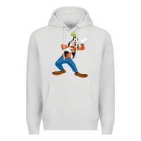 Dove Grey goofy Premium Hoodie - linhVisuals
