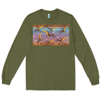 Army Green dinosaur pterodactyl sippy cup Long Sleeve Tee - Artiststas