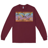 Burgundy dinosaur pterodactyl sippy cup Long Sleeve Tee - Artiststas
