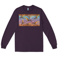 Plum dinosaur pterodactyl sippy cup Long Sleeve Tee - Artiststas