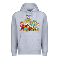 Heather Grey grumpy dopey dwarf Premium Hoodie - linhVisuals