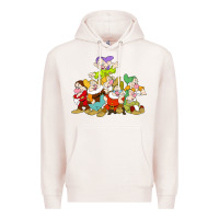 Pale Pink grumpy dopey dwarf Premium Hoodie - linhVisuals