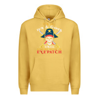 Antique Gold it's all fun & games until someone needs an eyepatch pirate t shirt Premium Hoodie - linhVisuals