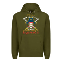Army Green it's all fun & games until someone needs an eyepatch pirate t shirt Premium Hoodie - linhVisuals