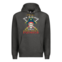 Charcoal Heather it's all fun & games until someone needs an eyepatch pirate t shirt Premium Hoodie - linhVisuals