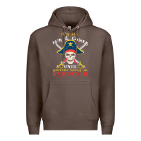 Coffee it's all fun & games until someone needs an eyepatch pirate t shirt Premium Hoodie - linhVisuals