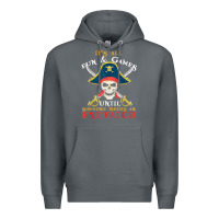 Rock it's all fun & games until someone needs an eyepatch pirate t shirt Premium Hoodie - linhVisuals
