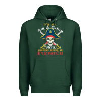 Sports Green it's all fun & games until someone needs an eyepatch pirate t shirt Premium Hoodie - linhVisuals