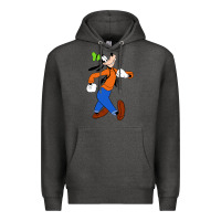 Charcoal Heather goofy Premium Hoodie - linhVisuals