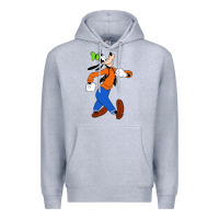 Heather Grey goofy Premium Hoodie - linhVisuals