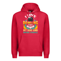 Cardinal bowling shirt funny dog lover quote bowler gift t shirt Premium Hoodie - linhVisuals