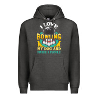 Charcoal Heather bowling shirt funny dog lover quote bowler gift t shirt Premium Hoodie - linhVisuals