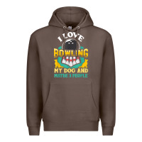 Coffee bowling shirt funny dog lover quote bowler gift t shirt Premium Hoodie - linhVisuals