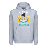Heather Grey bowling shirt funny dog lover quote bowler gift t shirt Premium Hoodie - linhVisuals