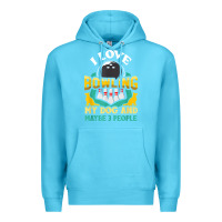 Ocean Blue bowling shirt funny dog lover quote bowler gift t shirt Premium Hoodie - linhVisuals