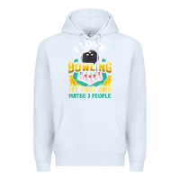 White bowling shirt funny dog lover quote bowler gift t shirt Premium Hoodie - linhVisuals