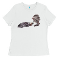 White mexican free tailed bat Ladies Tee - LillyAllenDesigns