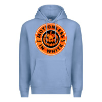 Colony Blue motionless in white hellowen Premium Hoodie - linhVisuals