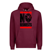 Burgundy no requests dj turntable vinyl record Premium Hoodie - linhVisuals