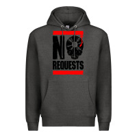 Charcoal Heather no requests dj turntable vinyl record Premium Hoodie - linhVisuals