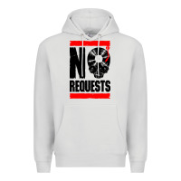 Dove Grey no requests dj turntable vinyl record Premium Hoodie - linhVisuals