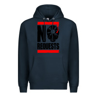 Navy no requests dj turntable vinyl record Premium Hoodie - linhVisuals