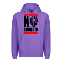 Purple no requests dj turntable vinyl record Premium Hoodie - linhVisuals