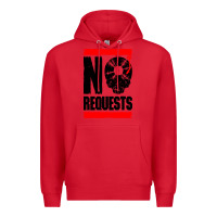 Red no requests dj turntable vinyl record Premium Hoodie - linhVisuals