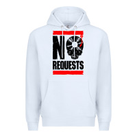 White no requests dj turntable vinyl record Premium Hoodie - linhVisuals